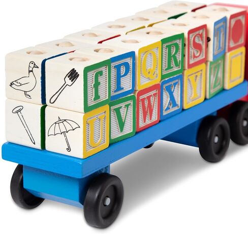 Melissa & Doug Alphabet Blocks Wooden Truck Educational Toy in Kuwait
