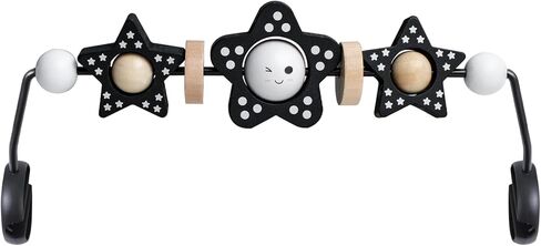 Baby Bouncer Toy Bar (Wooden) – Compatible with Baby Bjorn Bouncers, Easy to Attach and Remove, Fun for Babies of All Ages to Watch, Touch, and Spin (Black and White Flowers) in Kuwait