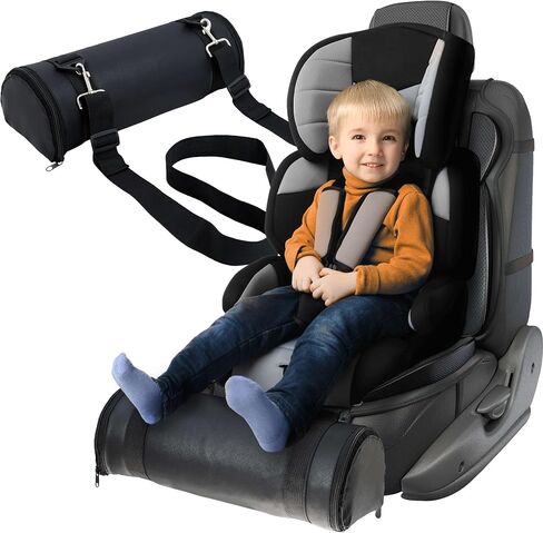 Car Seat Foot Rest for Kids, Toddler Booster Seat Leg Rest Support | Convenient Travel Car Accessories with Long Adjustable Strap, Quick Install Leg Comfort Pedal(Black ) in Kuwait