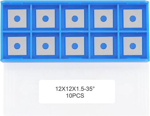 12mm Square Carbide Inserts, 12x12x2.2mm Tungsten Carbide Replacement Knives for Spiral Helical Planer Cutter Head and Woodworking Surfacing Router Bits, 10pcs in Saudi Arabia