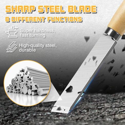 8 Pcs Wood Lathe Tools, Wood Chisel Sets, Suitable For Wood Working Tools, Which is Used for Lathe, is Suitable for Beginners and Professionals (8) in Kuwait