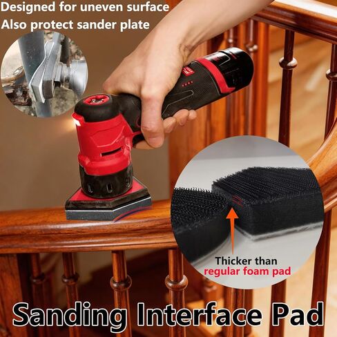 FOWOK 80Pcs Sandpaper for Milwaukee Orbital Sander with 2 Foam Sanding Pads in Saudi Arabia