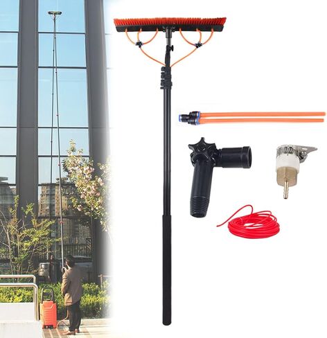 Telescopic Window Cleaning KitExtendable Brush & Pole for Solar Panel & Photovoltaic Cleaning Effortless Reach Outdoor Use StreakFree Shine in Kuwait
