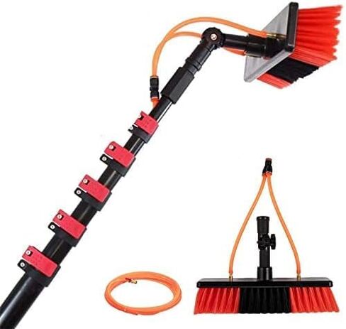 9M Water Fed Telescopic Cleaning Brush Window & Solar Panel Cleaner Perfect for Roof Washing Ideal for Photovoltaic Panel Maintenance & Construction Use. in Kuwait
