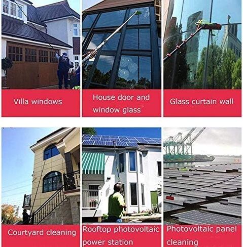 9M Water Fed Telescopic Cleaning Brush Window & Solar Panel Cleaner Perfect for Roof Washing Ideal for Photovoltaic Panel Maintenance & Construction Use. in Kuwait