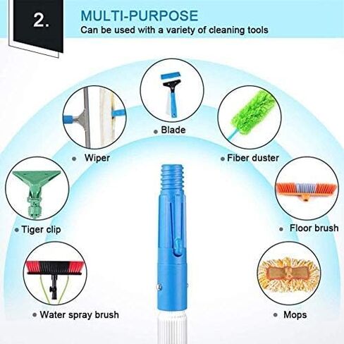 9M Water Fed Telescopic Cleaning Brush Window & Solar Panel Cleaner Perfect for Roof Washing Ideal for Photovoltaic Panel Maintenance & Construction Use. in Kuwait