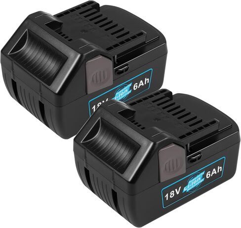 Futurebatt 2 Pack Upgraded 6.0 Ah High-Output 18V Battery for Hitachi 18-Volt Tools BSL1815X BSL1815S BSL1830 BSL1830C 330139 330557 339782 Also for Metabo HPT 18V Battery in Kuwait