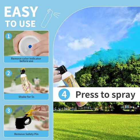 Gender Reveal Fire Extinguisher Blue & Confetti Poppers, 2 Pack Confetti Poppers & 2 Pack Smoke Spray for Baby Shower Gender Reveal Party, Blue Powder Reveal Set for Photo Props and Party Supplies in Kuwait