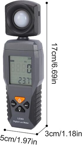LCD Light Meter Photography, 0 to 200000 Lx Light Meter for Plants,180 Rotating Sensor 3 Measurement Modes Photometer Light Intensity Sense Test for Indoor Plants in Kuwait