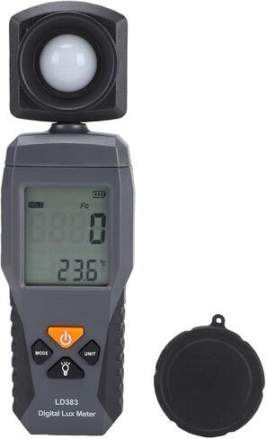 LCD Light Meter Photography, 0 to 200000 Lx Light Meter for Plants,180 Rotating Sensor 3 Measurement Modes Photometer Light Intensity Sense Test for Indoor Plants in Kuwait