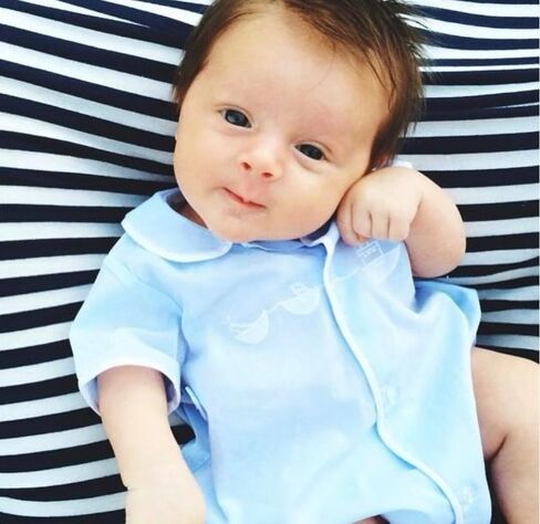 Feltman Brothers Infant Baby Boys Blue Bubble Outfit with White Embroidered Tugboat-Newborn in Kuwait