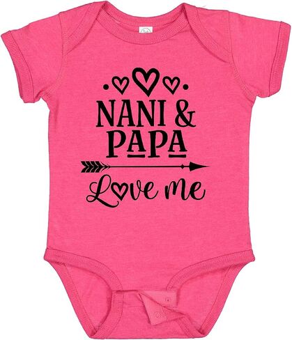 inktastic Nani and Papa Love Me Baby Bodysuit in Saudi Arabia