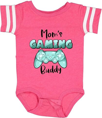 inktastic Mom's Gaming Buddy- Aqua Controller Baby Bodysuit in Kuwait