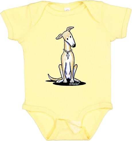 inktastic Curious Greyhound Baby Bodysuit - KiniArt in Kuwait
