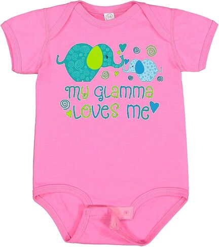 inktastic My Glamma Loves Me- Cute Elephants Baby Bodysuit in Kuwait
