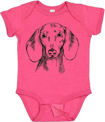 inktastic Dachshund Sketch Portrait Baby Bodysuit in Kuwait