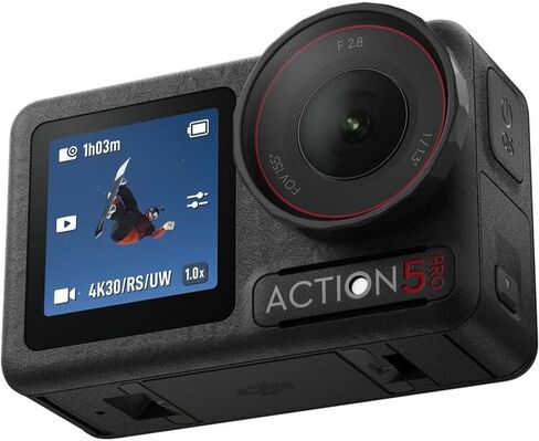 DJI Osmo Action 5 Pro Standard Combo 4K Waterproof Camera Bundle with 2-Year Warranty, 128GB MicroSD Card, USB Reader, Backpack - 1/1.3" Sensor, Dual OLED Touchscreens, Vlogging in Kuwait