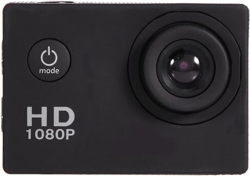 ASHATA DV Action Camera Camcorder, 1080P Diving Sport Camera with Bracket, 30m Depth Under Water, 140° Angle, Sports Cam for Outdoor Sports Cycling, 2 inch Screen, USB Charging (Black) in Kuwait