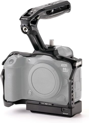 Tilta Camera Cage Compatible with Canon R5 Mark II | Integrated Cooling System, Cold Shoe Mount, 1/4"-20 and 3/8"-16 Threads (Black, Advanced Kit) in Kuwait