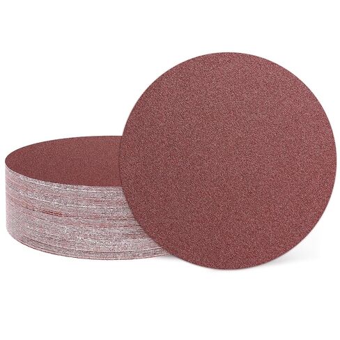 HARFINGTON 25 Pcs 2 Inch Sanding Discs, 80 Grit Hook and Loop Sandpaper, No-Hole Aluminum Oxide Orbital Sander Sandpaper for Woodworking Automotive Metal Polishing, Red in Kuwait