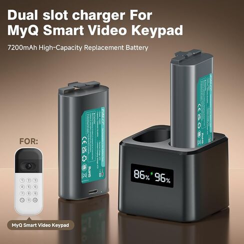 Charging Station for myQ Keypad Rechargeable Battery, Dual Port Charger for myQ Rechargeable Only in Kuwait