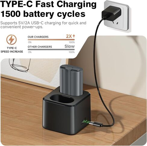 Charging Station for myQ Keypad Rechargeable Battery, Dual Port Charger for myQ Rechargeable Only in Kuwait