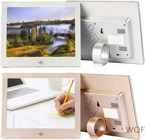 Digital Photo Frames 8-Inch Slim Design 4: 3 Positive Screen Ratio Support Picture Music Video Play (Silver) (Gold) in Kuwait