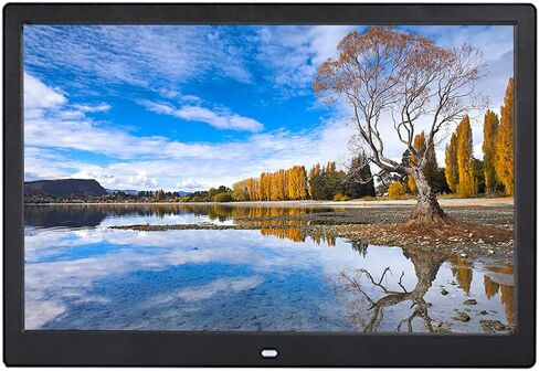 Digital Frame 15.4-inch Digital Photo Frame 1280×800 High Resolution Display, with Remote Control, Support for Music and Video Playback, with Calendar, Alarm Clock Function Gift (Black) in Kuwait