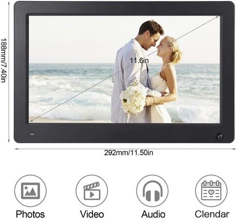 Digital Photo Frame WiFi 11.6 Inch with A High Definition 1920 * 1080 Resolution, Touch Button Eletronic Photo Frame with Motion Sensor Automatic Multimedia Player Gift in Kuwait