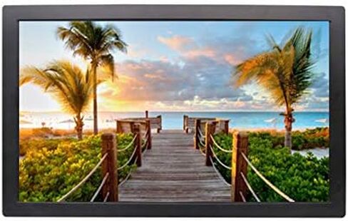Digital Photo Frames 21.5 Inch HD 1920 × 1080 Resolution High Brightness Display Advertising Player Promotional Video Player Wall Mounted Black Photo Frame Clock Calendar in Kuwait