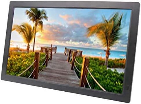 Digital Photo Frames 21.5 Inch HD 1920 × 1080 Resolution High Brightness Display Advertising Player Promotional Video Player Wall Mounted Black Photo Frame Clock Calendar in Kuwait