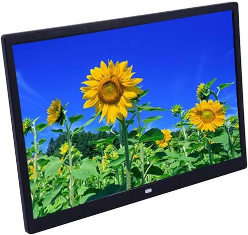 Photo Frame 15-inch high-Definition LED Digital Electronic Commercial Advertising Machine Supports Calendar, Clock, Video/Music Playback Gift (Black) in Kuwait