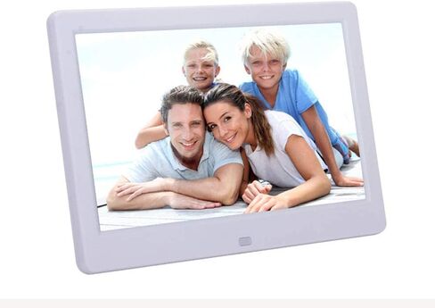 13 Inch Digital Photo Frame Alarm Clock Slideshow Mp3/4 Player Remote Control Kit,White (Black) (White) in Kuwait