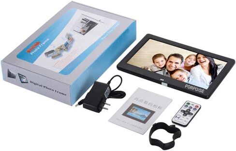 13 Inch Digital Photo Frame Alarm Clock Slideshow Mp3/4 Player Remote Control Kit,White (Black) (White) in Kuwait