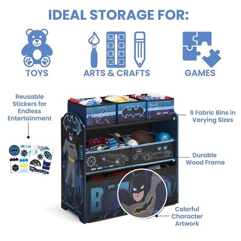 Delta Children Design & Store 6 Bin Toy Storage Organizer, Batman in Kuwait