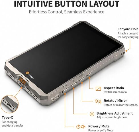 Magnetic Phone Wireless Selfie Monitor Screen for Android/iPhone in Kuwait