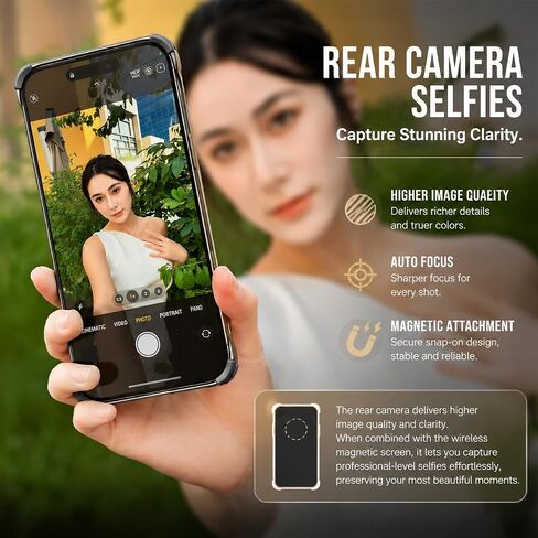 Magnetic Phone Wireless Selfie Monitor Screen for Android/iPhone in Kuwait