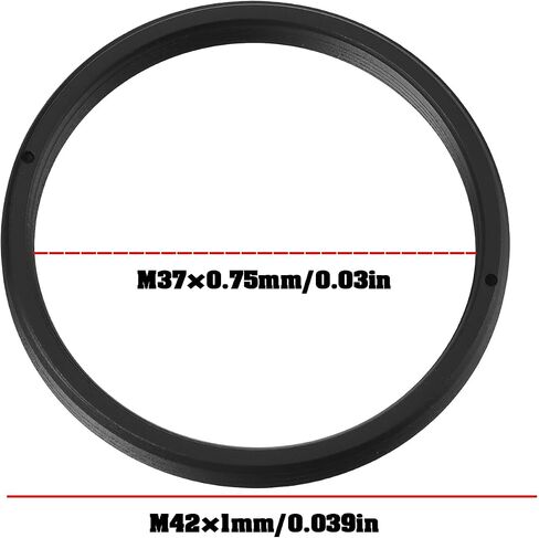 ECSiNG Lens Adapter Ring M37x0.75 to M42x1 Compatible with Pentax M42 Compatible with Praktica 1 Pack in Kuwait