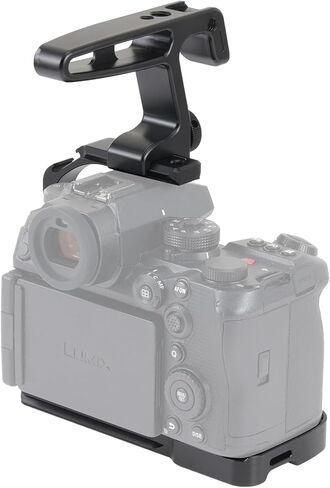 Half Camera Cage for Panasonic LUMIX S1R II / S1 II / S1 IIE | with NATO Top Handle Kit，Built-in Arca-Swiss Quick Release Plate, Cold Shoe, 1/4"-20 & 3/8"-16 Threaded Holes in Kuwait