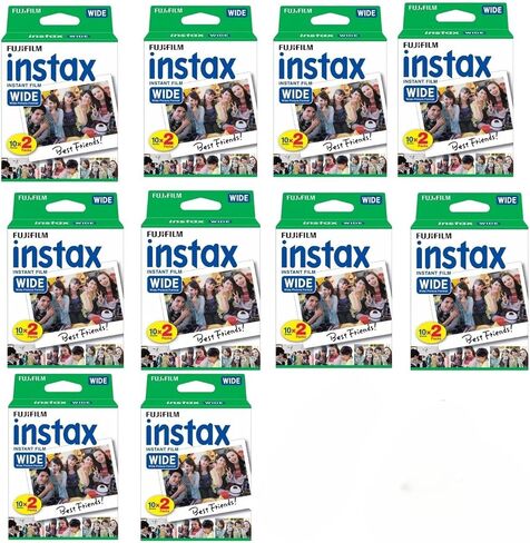 Fujifilm Instax Wide Instant Film Twin Pack - 10 Wide Pack (200 Sheets) in Kuwait