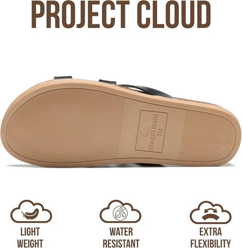 Project Cloud Non-Slip Summer Slides for Women & Lightweight Womens Sandals | Summer Sandals for Women with Plush and Soft Insole Womens Sandals Comfortable Non Slip and Lightweight Women Footwear in Kuwait