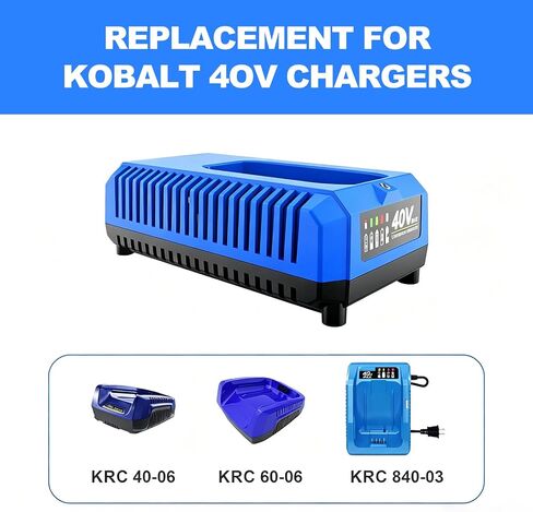 Lithium ion Charger Replacement for Kobalt 40v Battery Charger | 40v Portable Charger Compatible with Kobalt 40V Max Battery KB640-03 KB240-06 KB640-06 KB245-06 KB440-03 in Kuwait