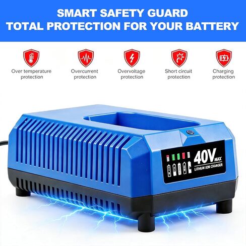Lithium ion Charger Replacement for Kobalt 40v Battery Charger | 40v Portable Charger Compatible with Kobalt 40V Max Battery KB640-03 KB240-06 KB640-06 KB245-06 KB440-03 in Kuwait