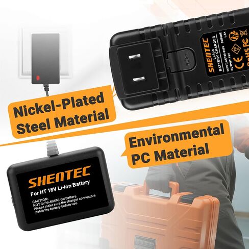 18V Li-ion Battery Charger Compatible with Hitachi BSL1815S | 339782 BSL1830C BSL1815X BSL1830 330139 330557 Li-ion Slide Style Battery in Kuwait