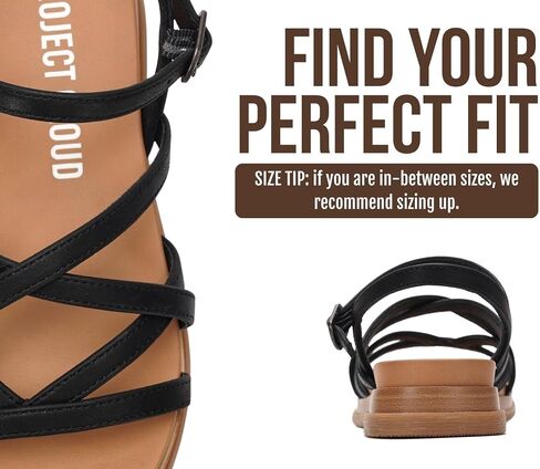 Project Cloud Wedge Sandals for Women Plush Insole Strappy Sandals 2026 | Soft Plush Insole; Lightweight Design; Non-Slip Durable Outsole; Strappy Wedge Sandals for Women; Everyday Comfort in Kuwait