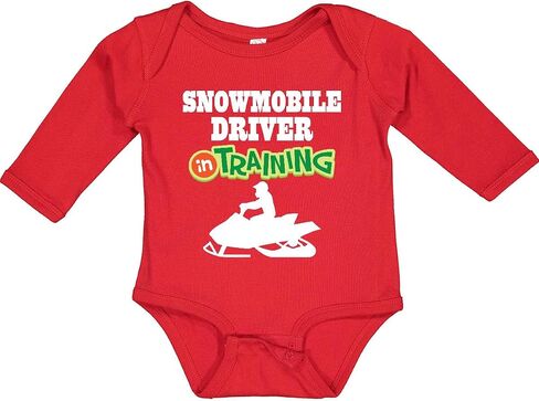 inktastic Snowmobile Driver in Training Long Sleeve Creeper in Kuwait