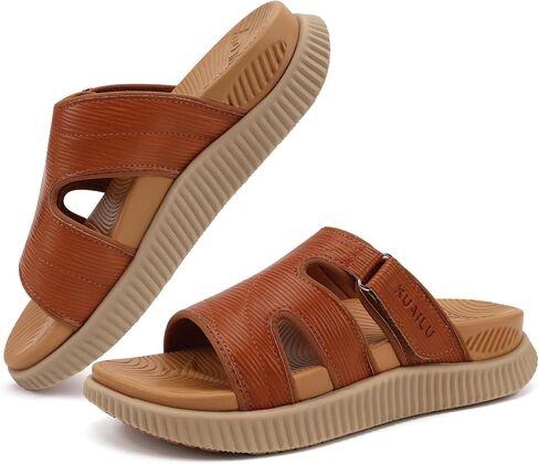 KuaiLu Womens Sandals Khaki Beige Size 8 in Kuwait