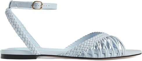 Leather Woven Flats Sandals for Women Strappy Flat Sandals Pointed Open Toe Braid Beach Sandal Comfortable Casual Summer Shoes in Kuwait