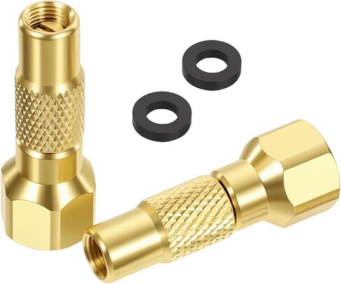Air Chuck Twist-on, 2PCS Heavy-Duty Brass Air Nozzle with Quick Connector, Screw On Tire Air Chuck for Schrader Valve, Screw On Tire Inflator for Tire Inflator Gauge Compressor Accessories in Kuwait