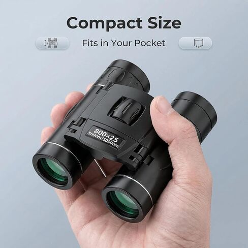 Compact Binoculars for Adults and Kids, Pocket Binoculars for Bird Watching, Concerts, Theater, Travel, Hiking and Sports Events, Lightweight Easy Focus Binoculars in Kuwait